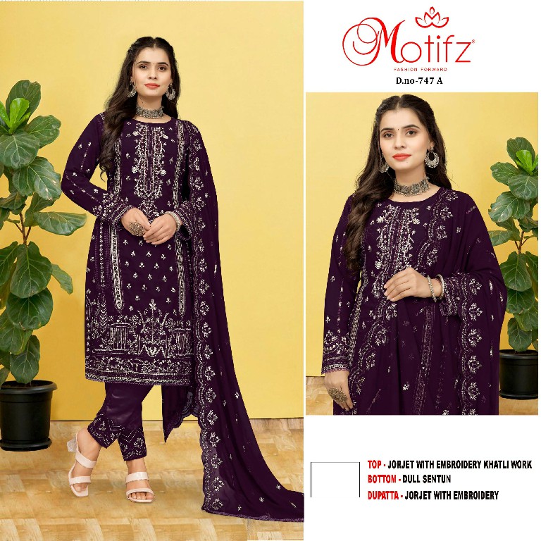 Motifz D.no 747 Wholesale Indian Pakistani Salwar Suits