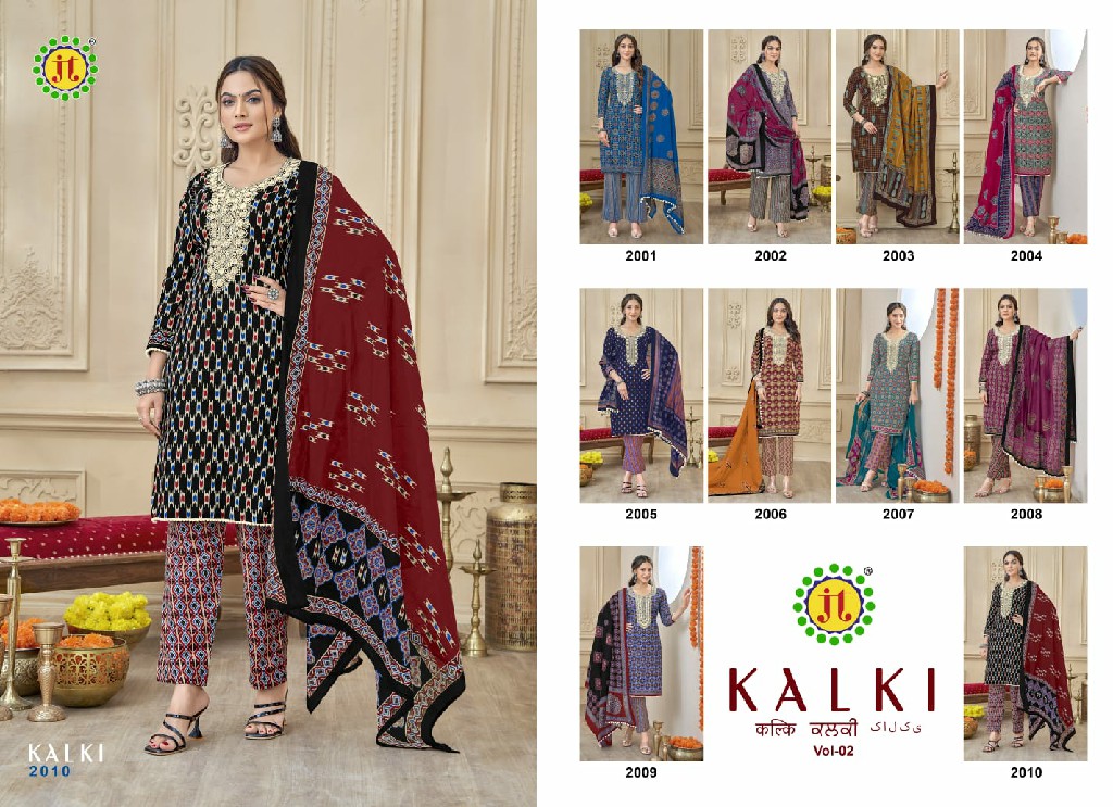 JT Kalki Vol-2 Wholesale LakhnaVi Work Style Dress Material Catalog