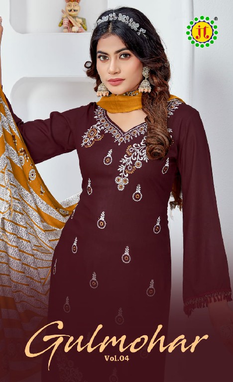 JT Gulmohar Vol-4 Wholesale Premium Work Salwar Suits Dress Material