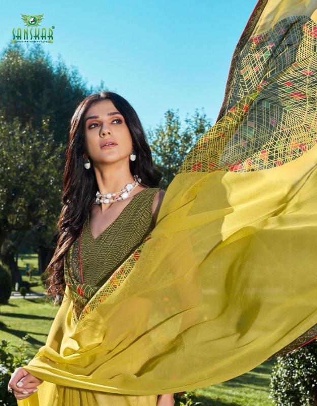 signature vol 20 by sanskar tex prints beautiful georgette saree