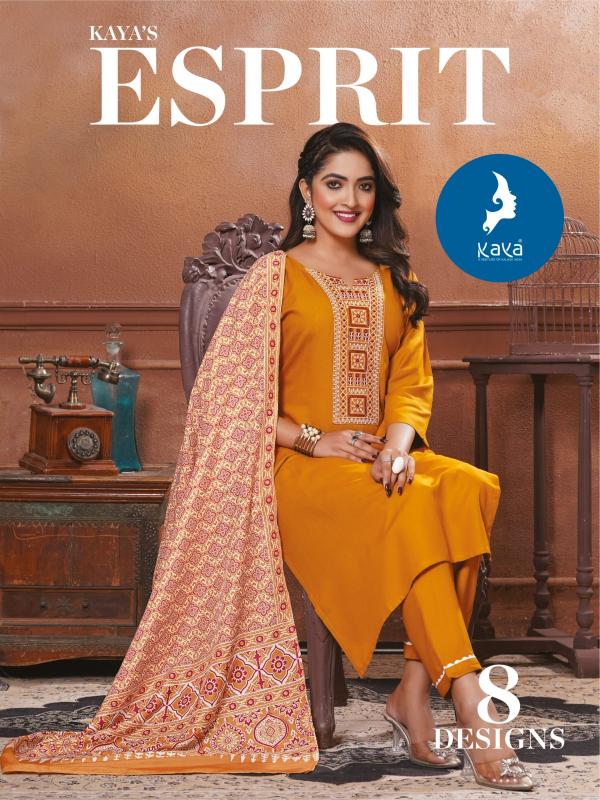 kaya esprit beautiful rayon big size readymade kurti pant with dupatta