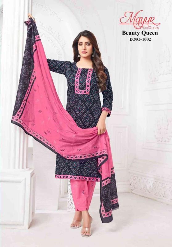 mayur creation beauty queen vol 1 cotton print plus size readymade 3pcs suits