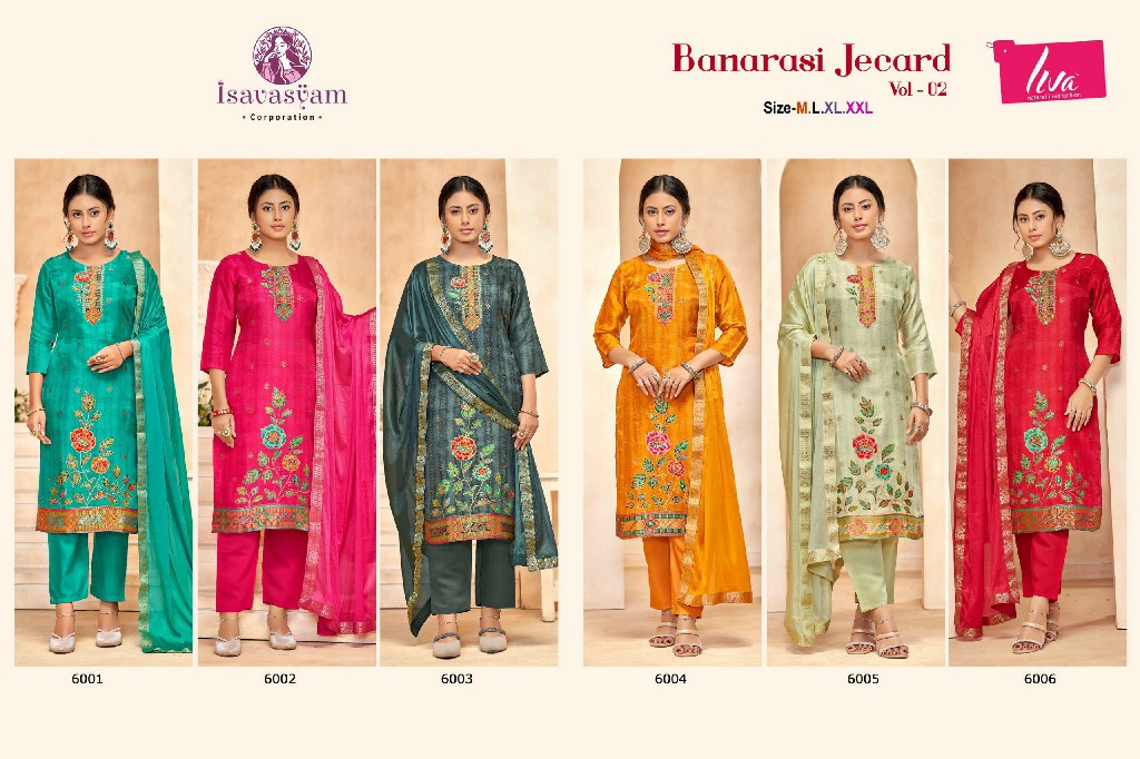 banarasi jecard vol 2 by isavasyam dola silk readymade 3pcs dress