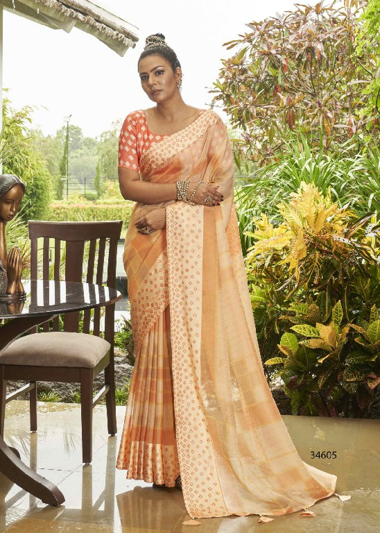 triveni phooljhadi vol 5 abstract printed organza saree online