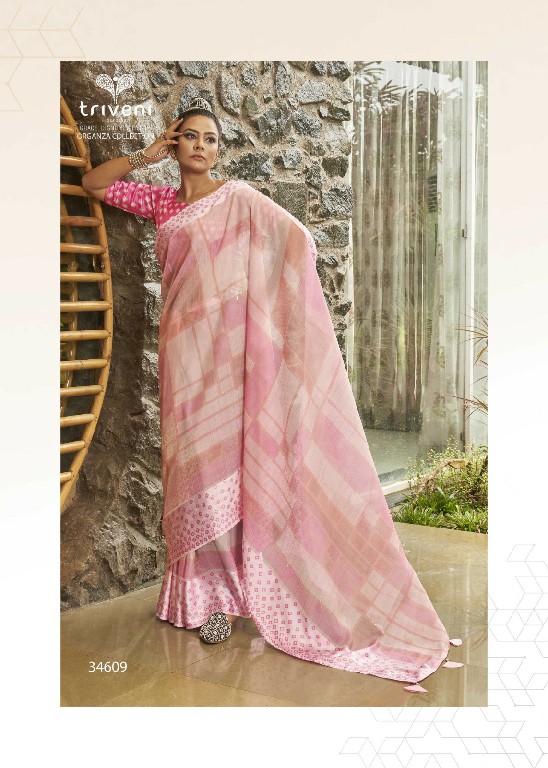 triveni phooljhadi vol 5 abstract printed organza saree online