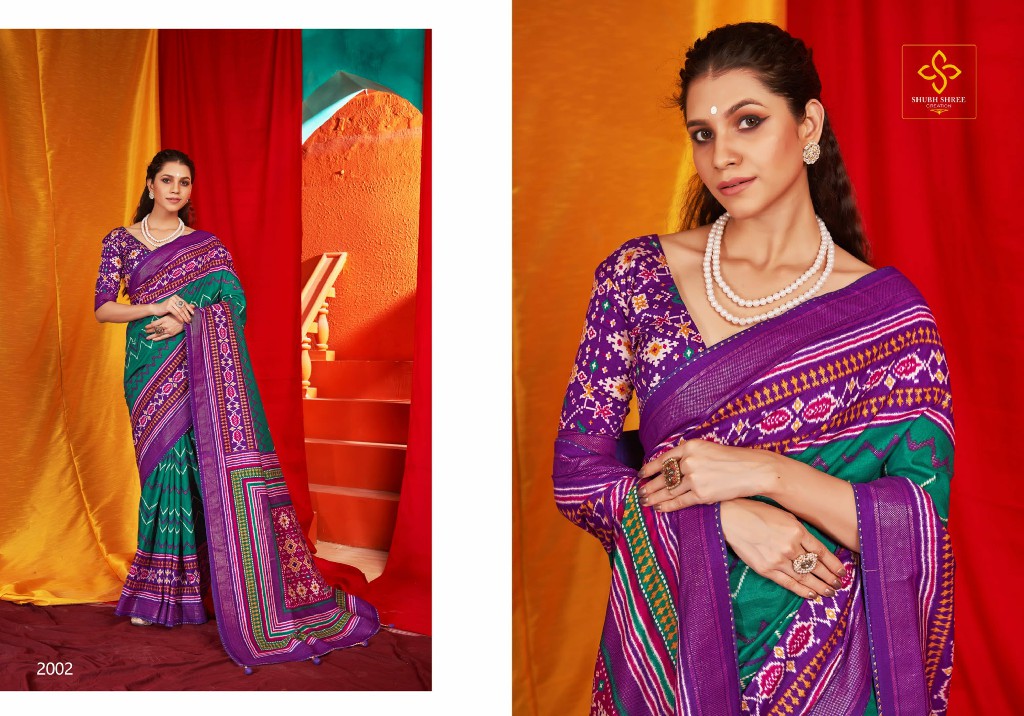 Shubh Shree Abhushan Vol-2 Wholesale Welvet Tusser Silk Sarees
