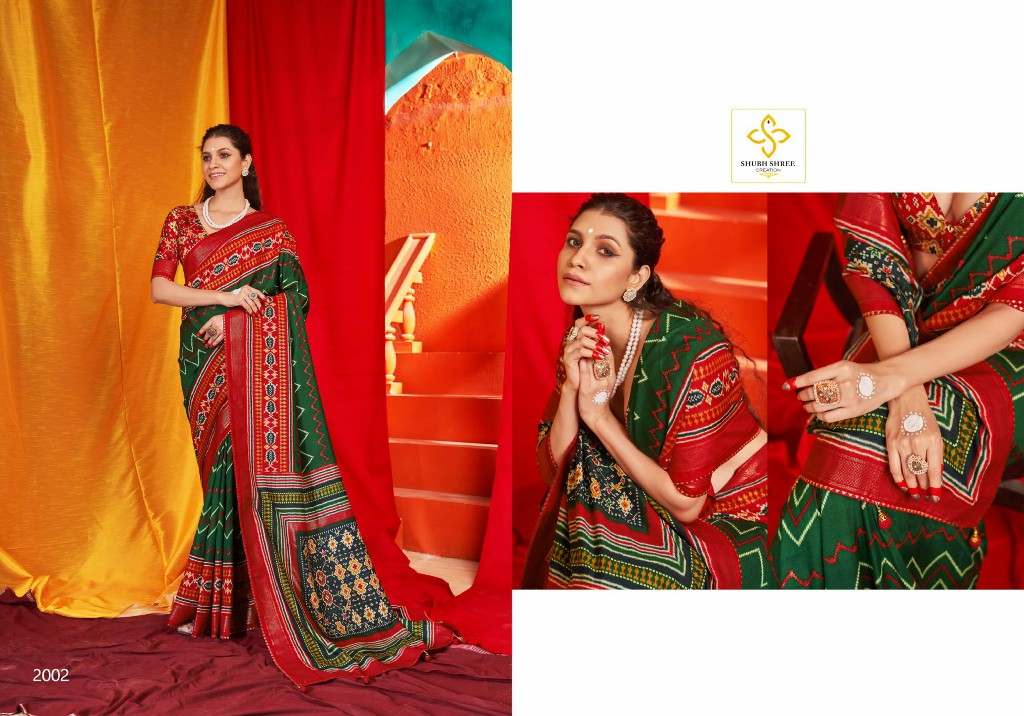 Shubh Shree Abhushan Vol-2 Wholesale Welvet Tusser Silk Sarees