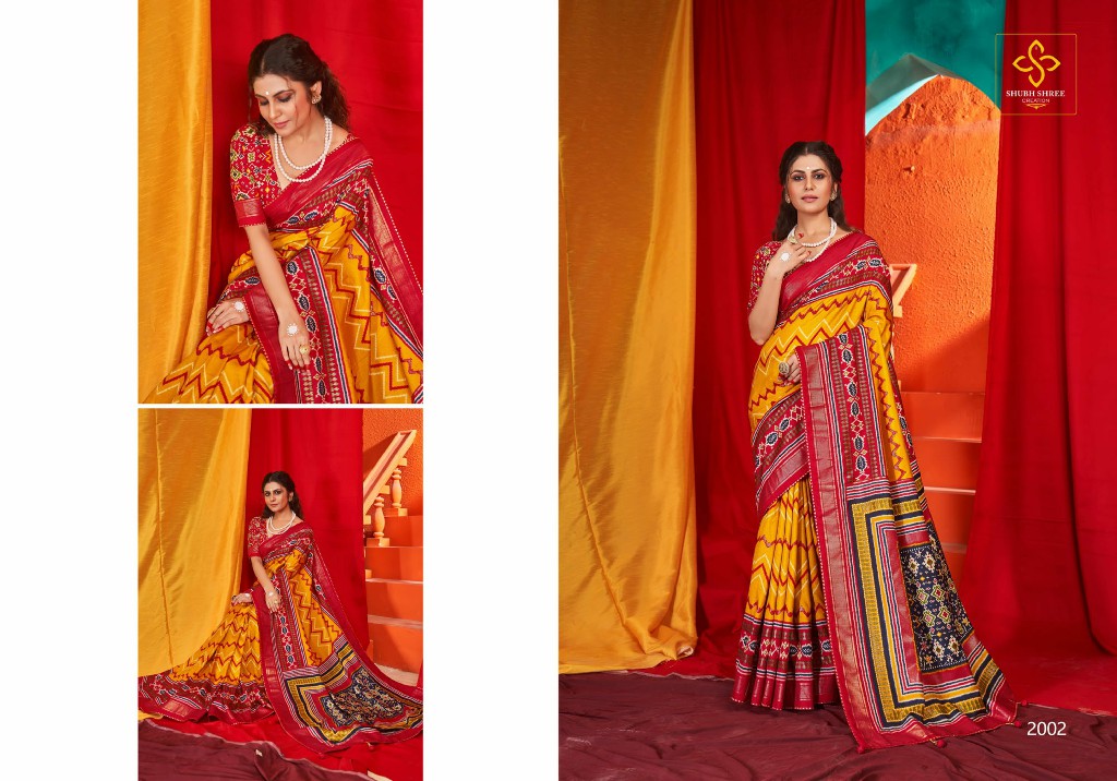 Shubh Shree Abhushan Vol-2 Wholesale Welvet Tusser Silk Sarees