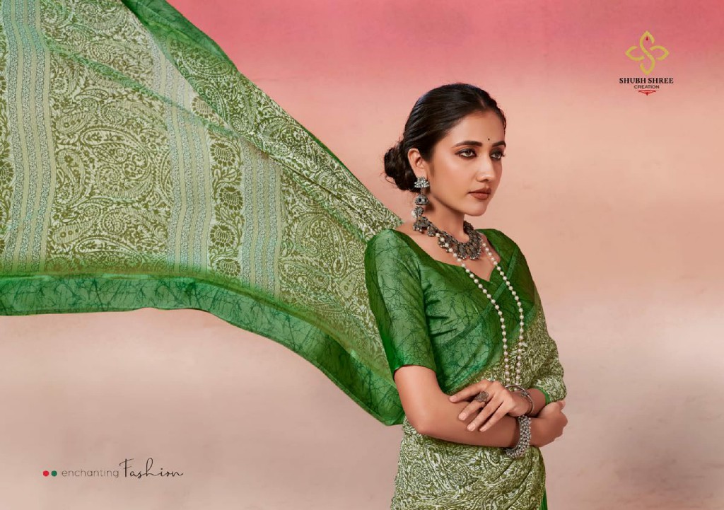 Shubh Shree Nargis Wholesale Weightless With Sartin Patti Sarees
