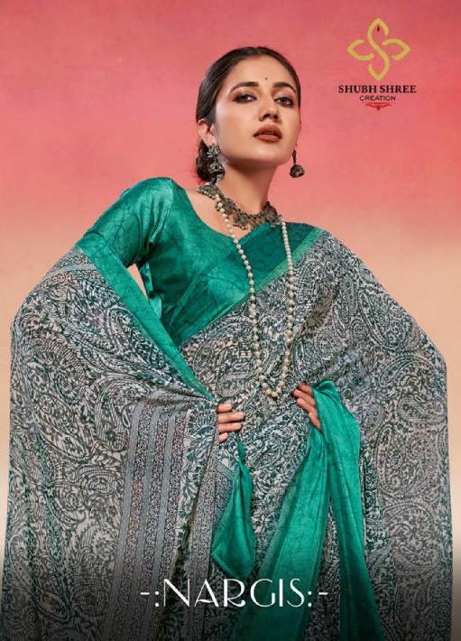 Shubh Shree Nargis Wholesale Weightless With Sartin Patti Sarees