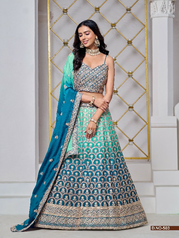 Mehvish Vol-5 Wholesale Designer Chinon Fabrics Lehenga Choli