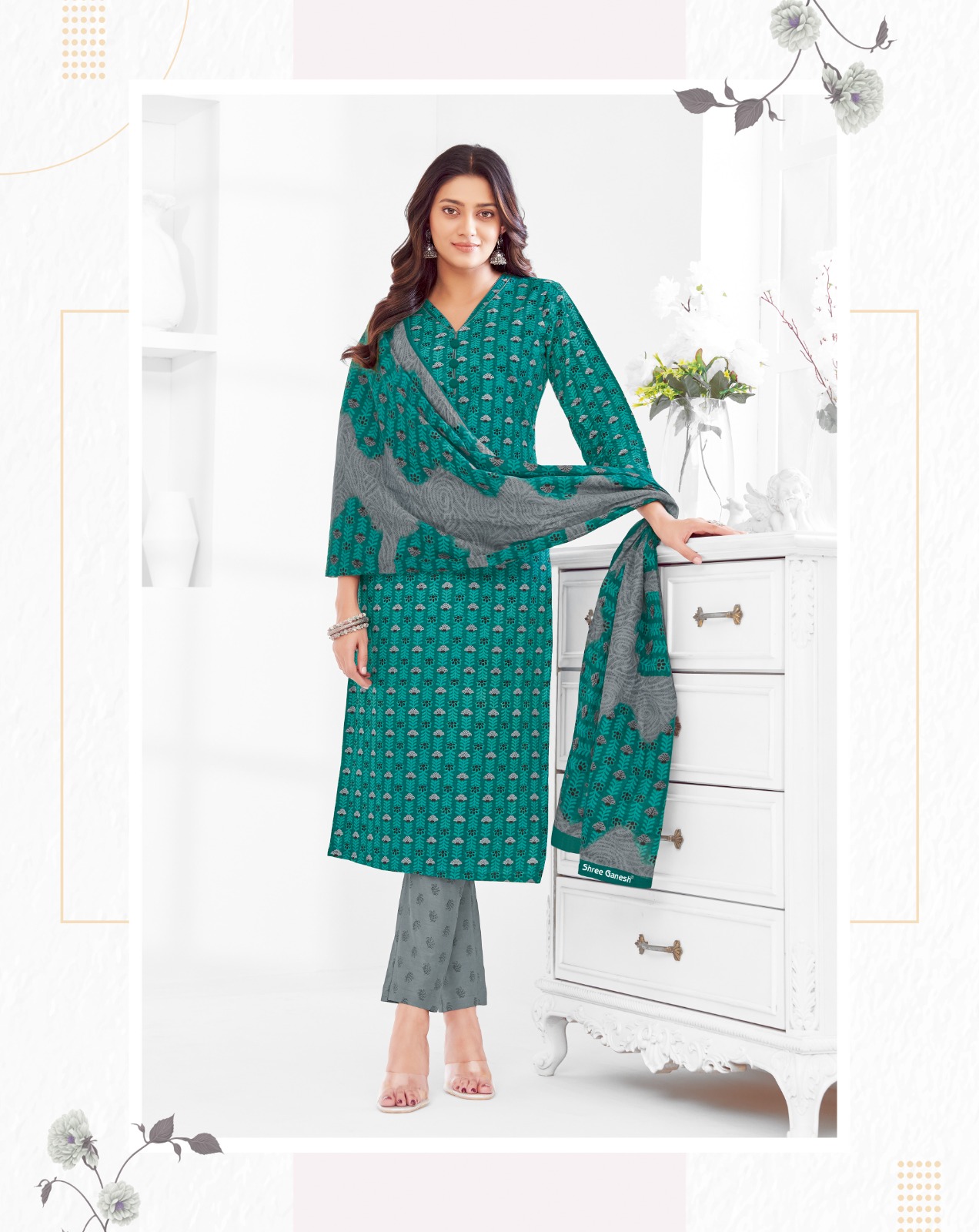 Shree Ganesh Samaiyra Vol-15 Wholesale Pant Chudidar Special Cotton Dress Material