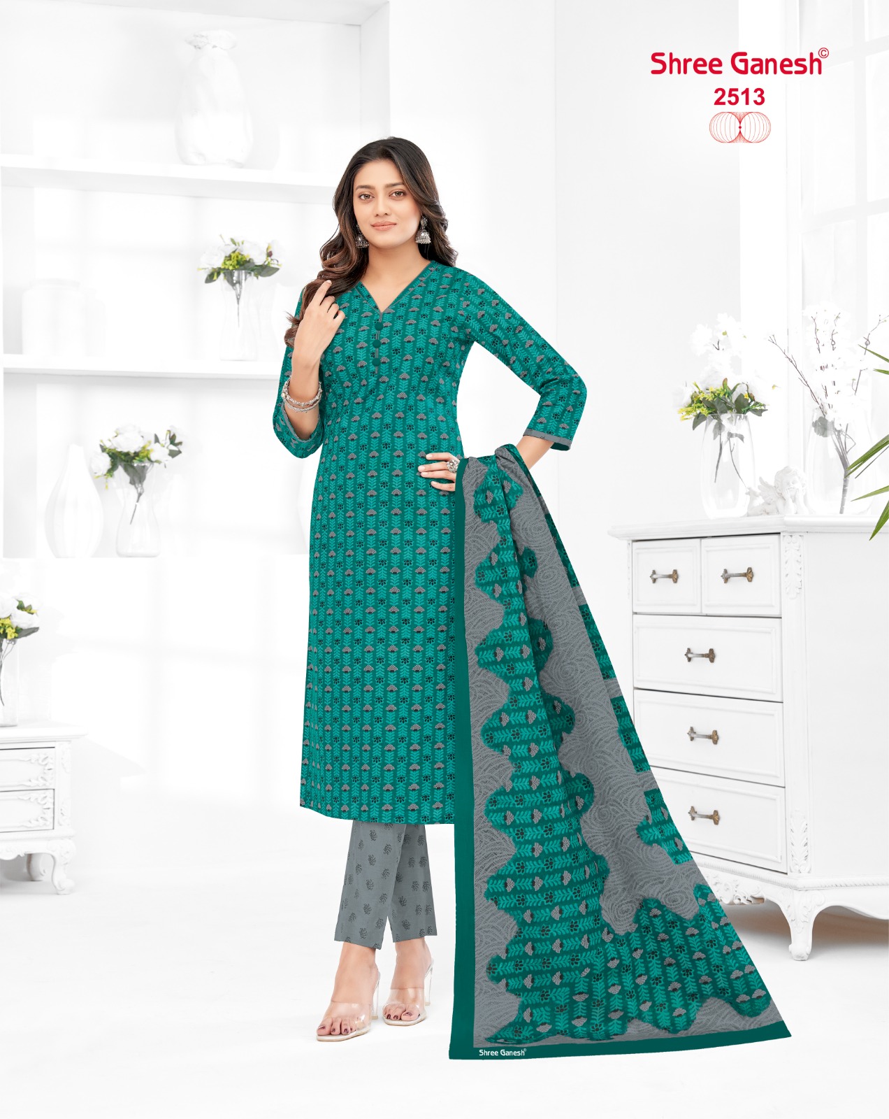 Shree Ganesh Samaiyra Vol-15 Wholesale Pant Chudidar Special Cotton Dress Material