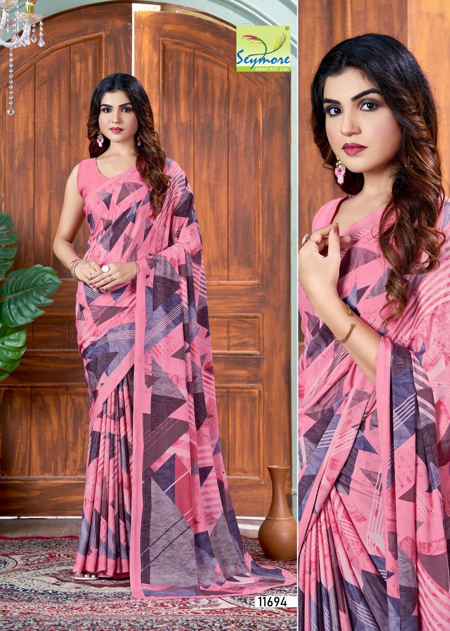 kostub silk vol 28 by seymore print italian crape unique saree