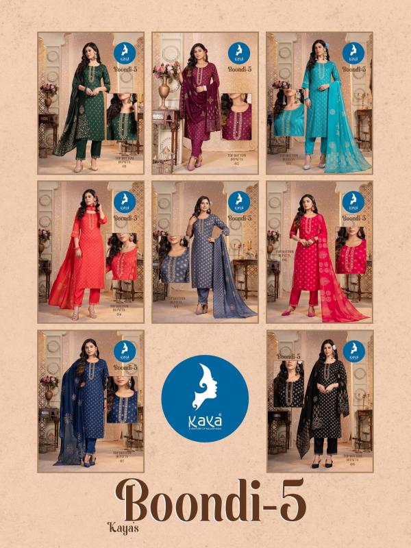 boondi vol 5 by kaya beautiful look fancy big size readymade suits