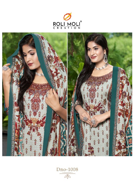 shahin by roli moli creation unique print winter pashmina 3pcs suits