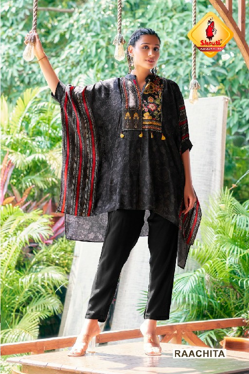 shruti tohfa digital print muslin modern pattern readymade kurti with pant