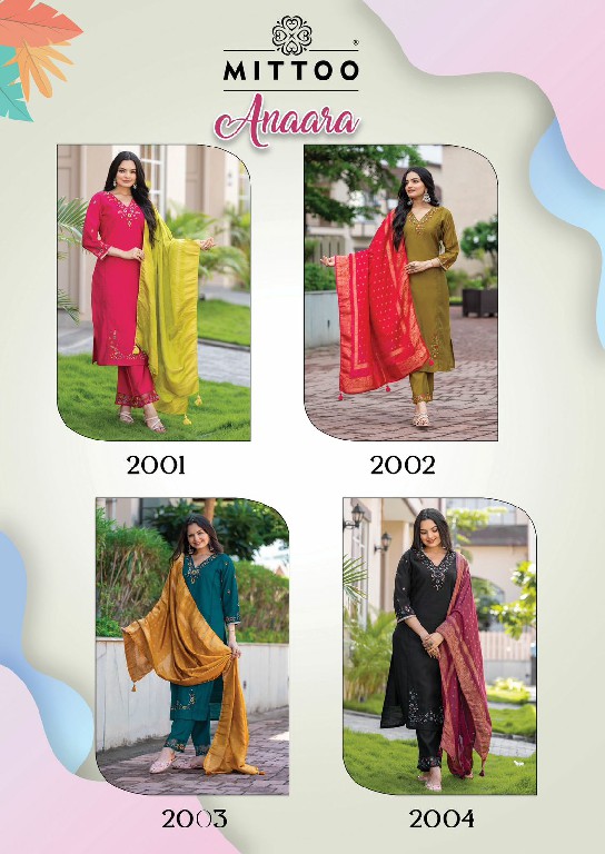 anaara by mittoo stylish modal slub readymade salwar suits