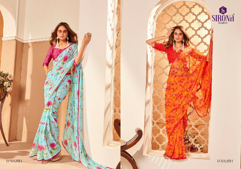 sirona fashion suvali crape jacquard beautiful georgette saree