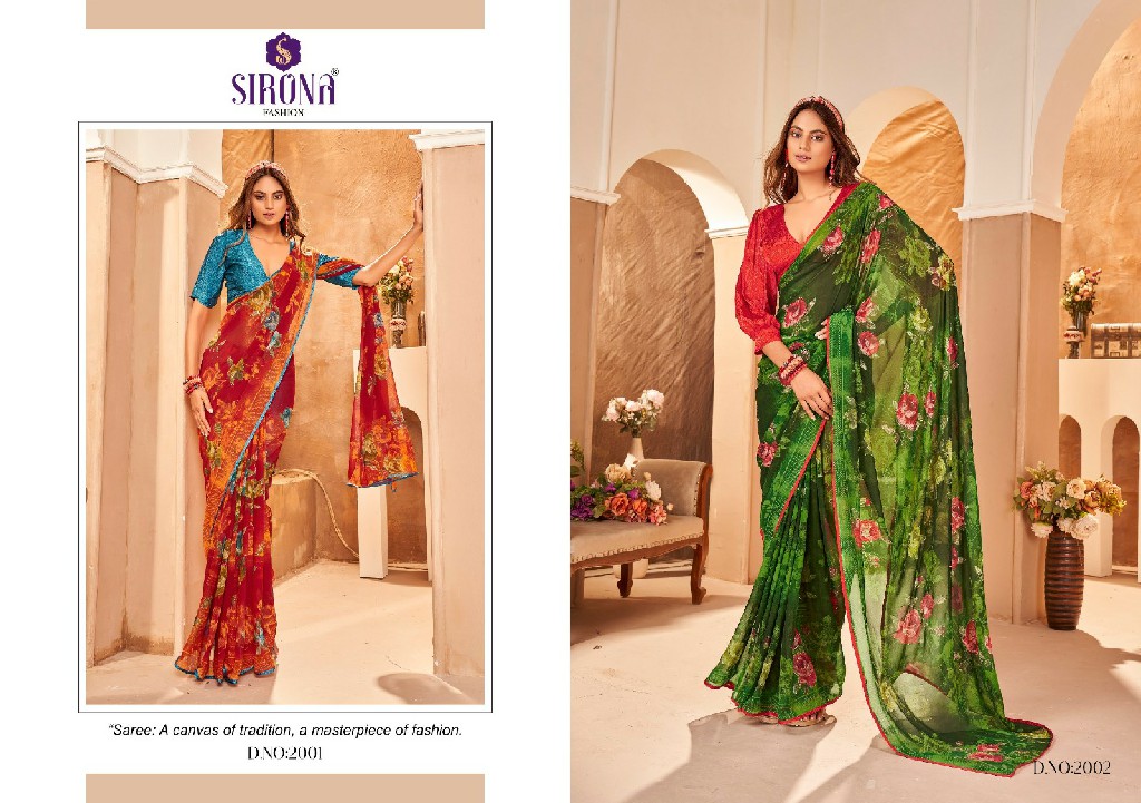 sirona fashion suvali crape jacquard beautiful georgette saree