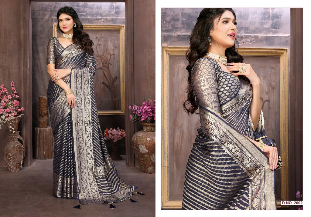 Sirona Shaligram Vol-2 Wholesale Dull Moss Brasso Ethnic Sarees