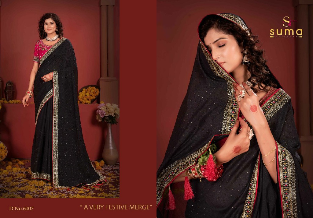 Suma Designer Avikya Wholesale Vichitra Fabrics Designer Sarees