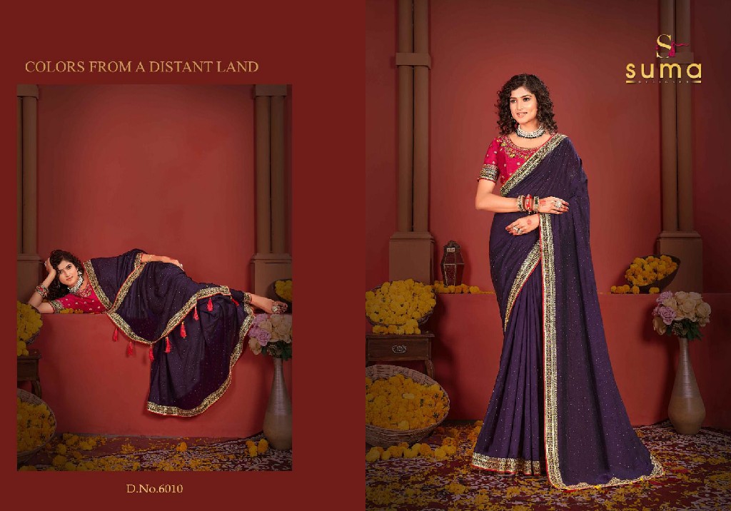 Suma Designer Avikya Wholesale Vichitra Fabrics Designer Sarees