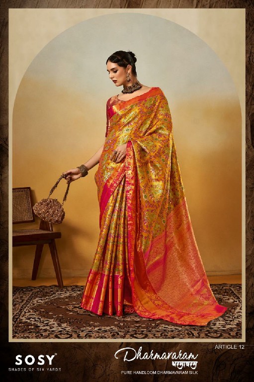 SOSY Dharmavaram Wholesale Designer Ethnic Indian Sarees