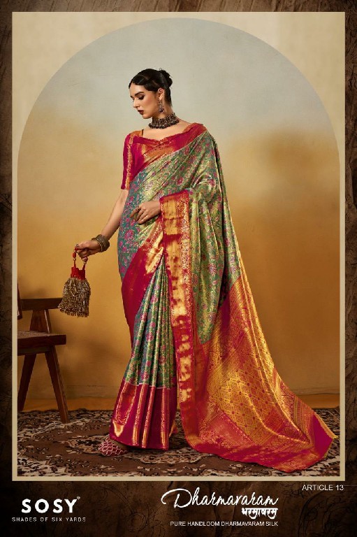 SOSY Dharmavaram Wholesale Designer Ethnic Indian Sarees