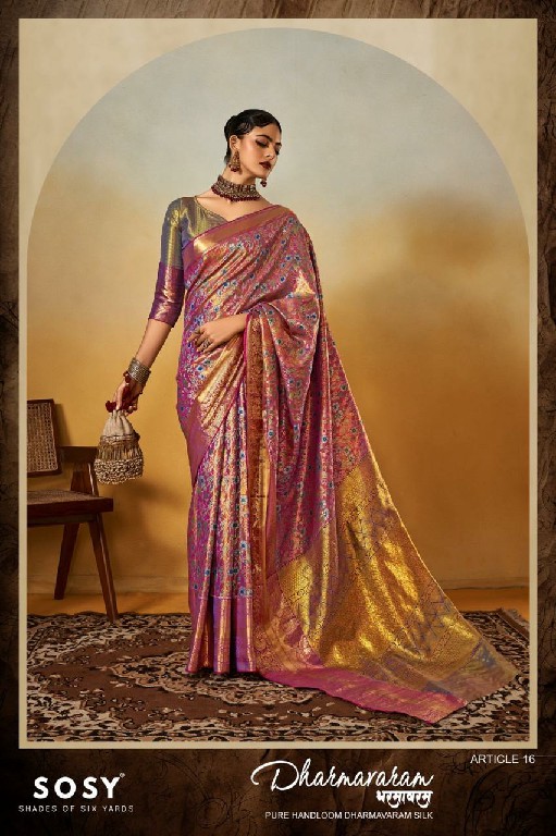 SOSY Dharmavaram Wholesale Designer Ethnic Indian Sarees