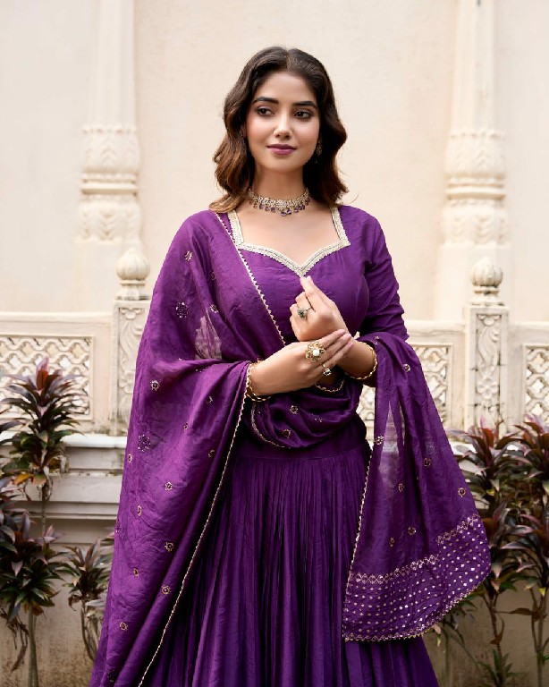LNB Priyadarshi 1906 Wholesale Pure Chanderi Plain Lehenga with Intricate Zari Work Border Lehengas Choli