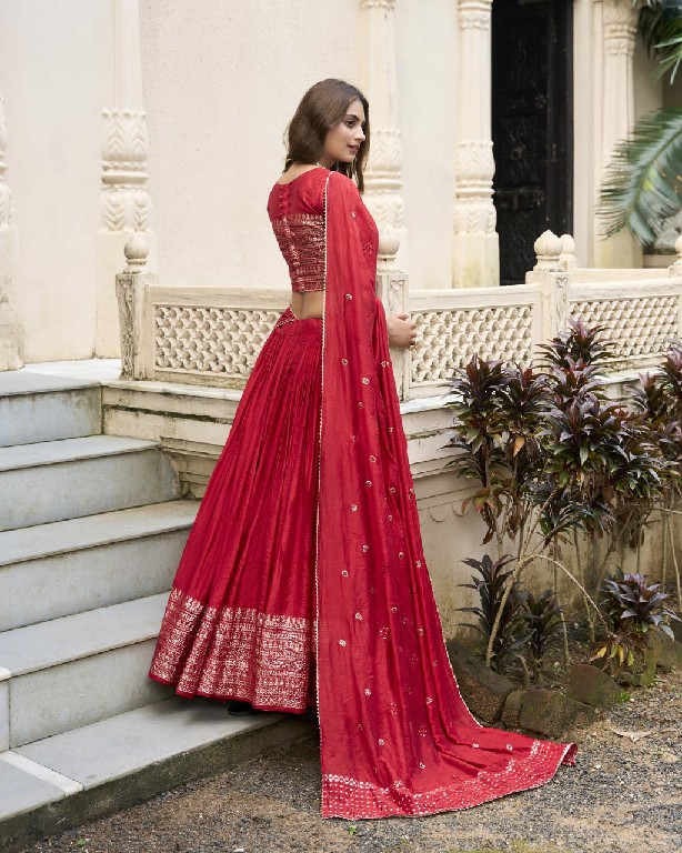 LNB Priyadarshi 1906 Wholesale Pure Chanderi Plain Lehenga with Intricate Zari Work Border Lehengas Choli