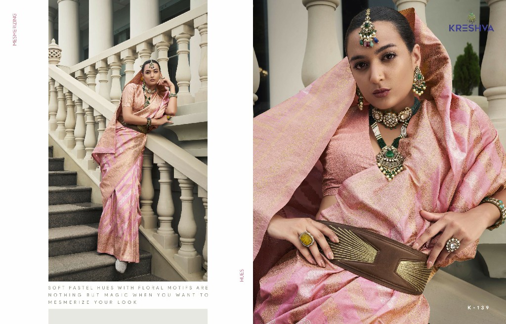 Kreshva Rajkumari Wholesale Banarasi Poly Viscose Silk Festive Sarees