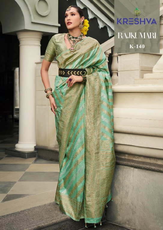 Kreshva Rajkumari Wholesale Banarasi Poly Viscose Silk Festive Sarees