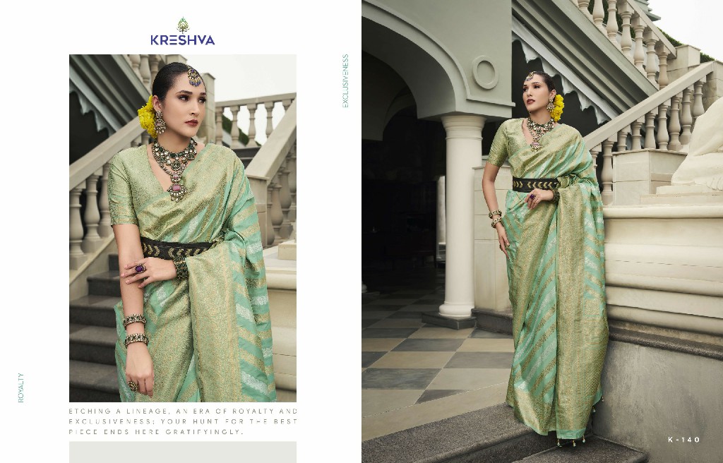 Kreshva Rajkumari Wholesale Banarasi Poly Viscose Silk Festive Sarees