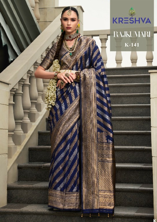 Kreshva Rajkumari Wholesale Banarasi Poly Viscose Silk Festive Sarees
