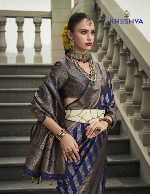Kreshva Rajkumari Wholesale Banarasi Poly Viscose Silk Festive Sarees