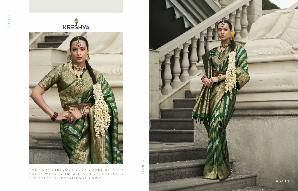 Kreshva Rajkumari Wholesale Banarasi Poly Viscose Silk Festive Sarees