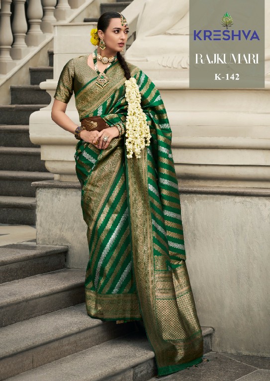 Kreshva Rajkumari Wholesale Banarasi Poly Viscose Silk Festive Sarees