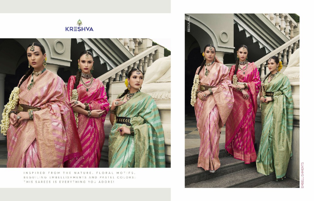 Kreshva Rajkumari Wholesale Banarasi Poly Viscose Silk Festive Sarees