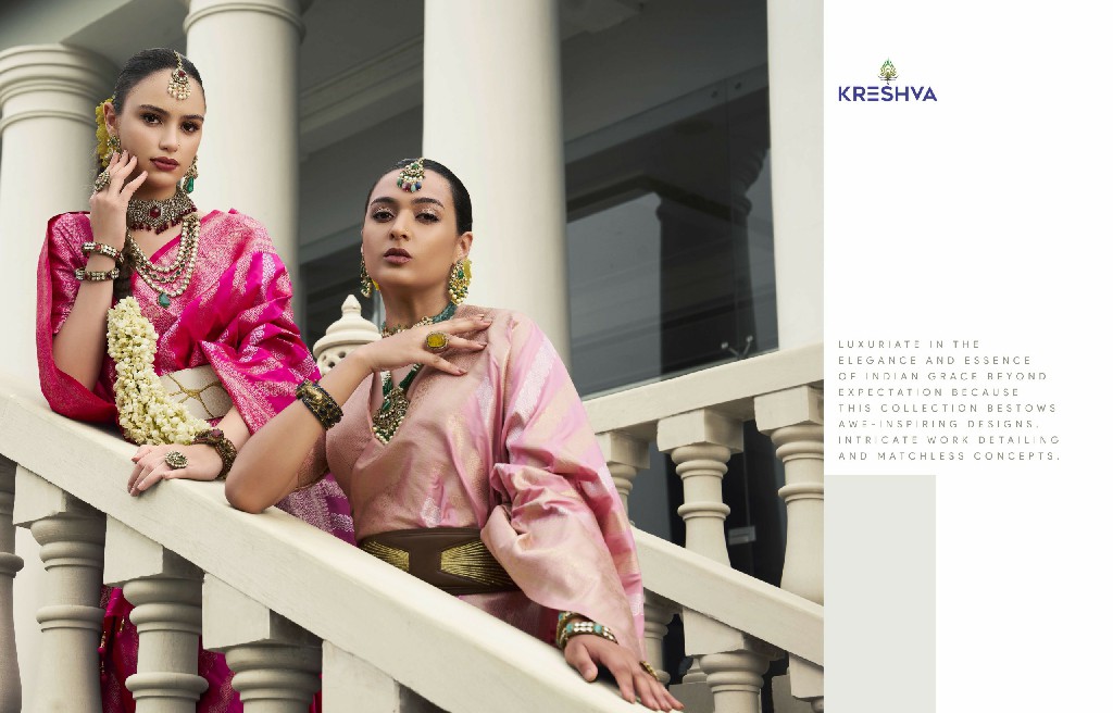 Kreshva Rajkumari Wholesale Banarasi Poly Viscose Silk Festive Sarees