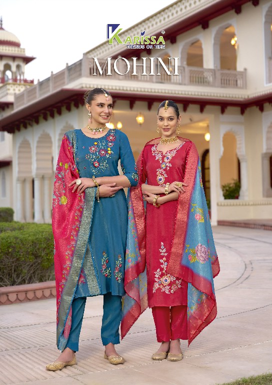Karissa Mohini Wholesale Heavy Viscose Simar Top With Pant And Dupatta