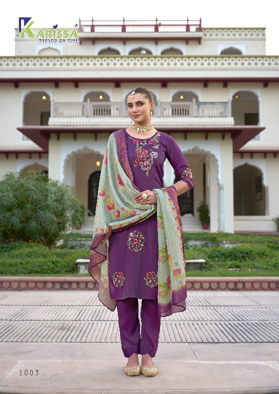 Karissa Mohini Wholesale Heavy Viscose Simar Top With Pant And Dupatta