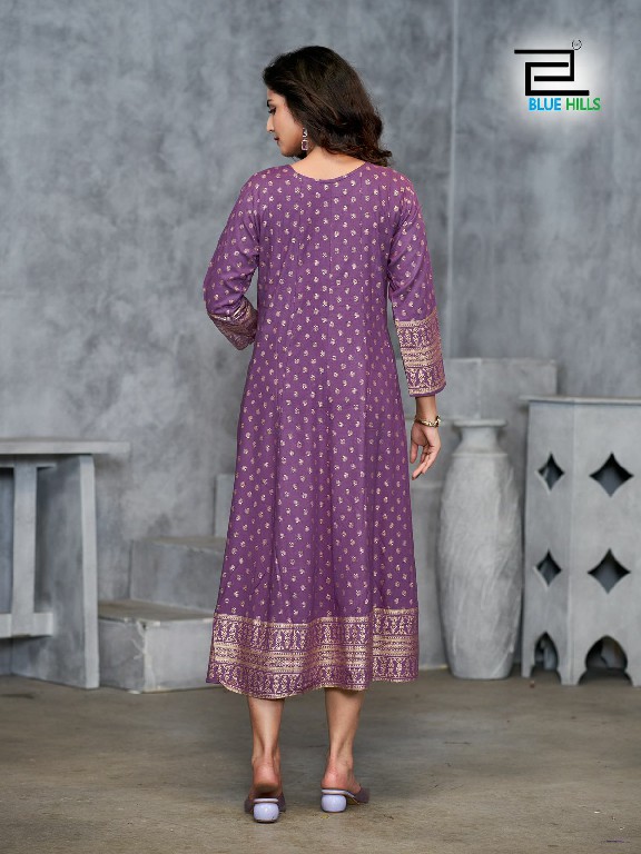Blue Hills Womaniya Plus Vol-1 Wholesale Anarkali Gown With Embroidery Work Kurtis