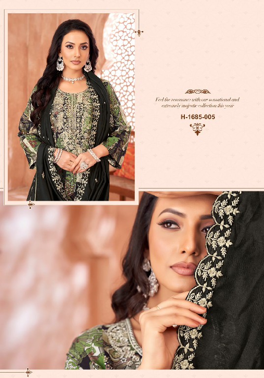 Alok Black Bunny Wholesale Viscose Reyon With Fancy Embroidery Dress Material