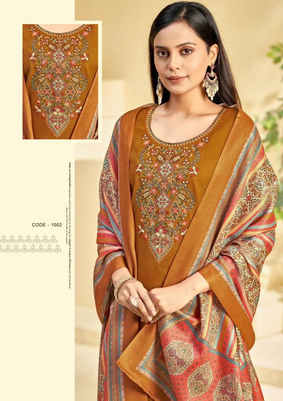 habiba by roli moli creation embroidery pashmina winter collection suits