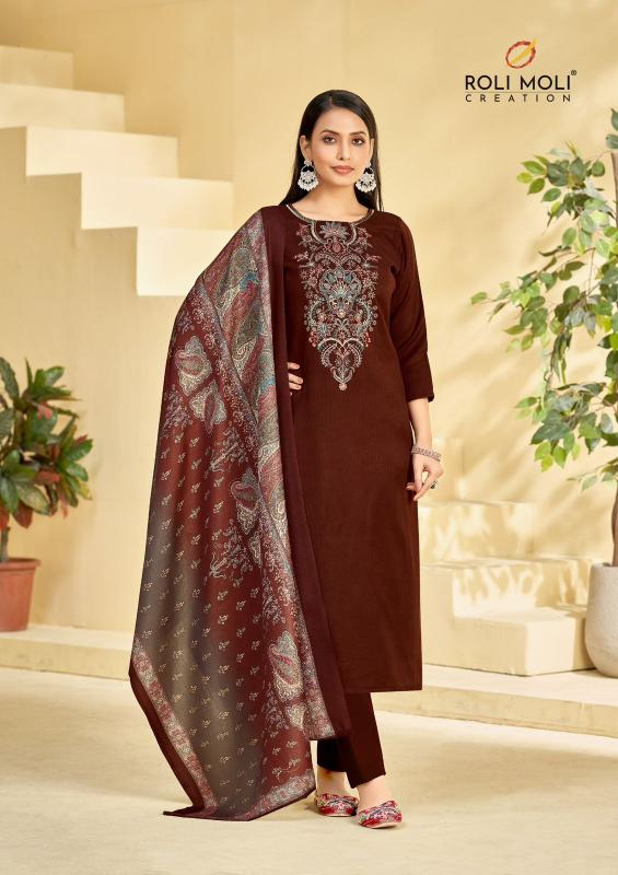 habiba by roli moli creation embroidery pashmina winter collection suits