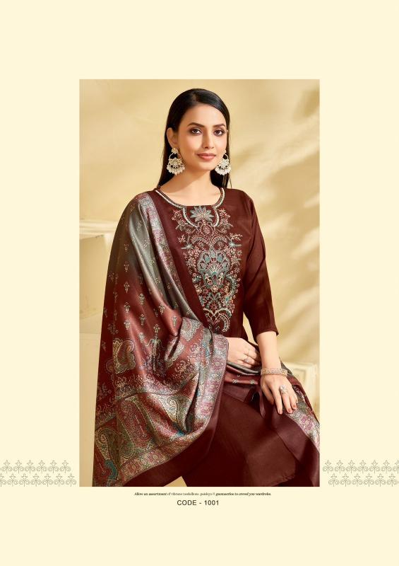habiba by roli moli creation embroidery pashmina winter collection suits