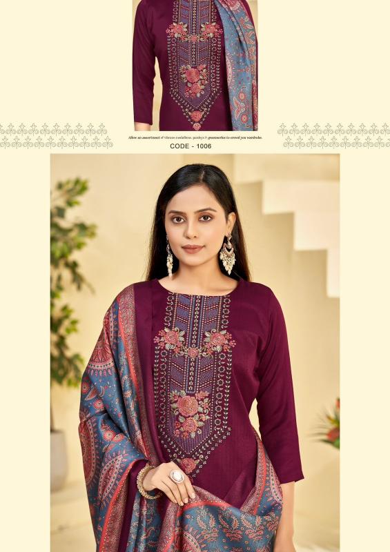habiba by roli moli creation embroidery pashmina winter collection suits