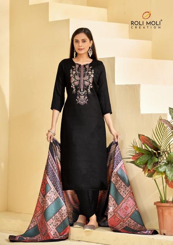 habiba by roli moli creation embroidery pashmina winter collection suits